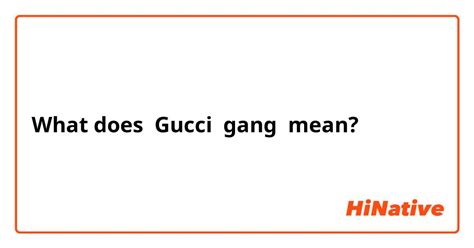 what does gucci gang mean.